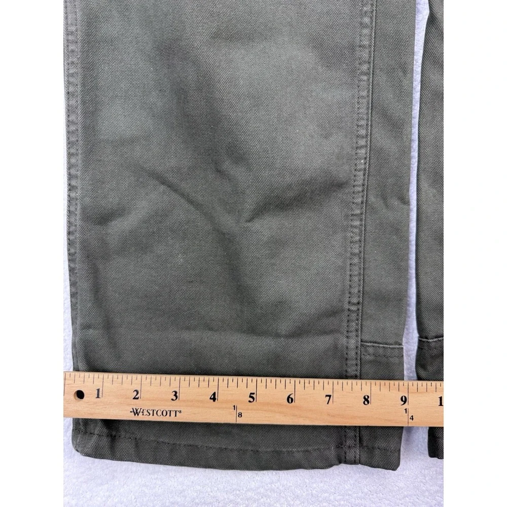 Dickies Bib Overalls Women M Mil Green Straight Duck Denim 36x32 Work Utility